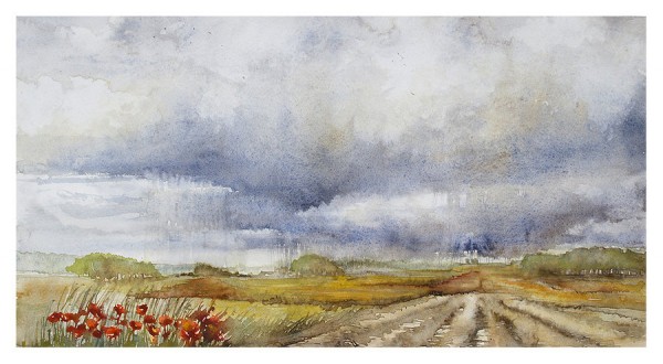 landscape with rain by modliszqa 600x330 Watercolor by Modliszqa
