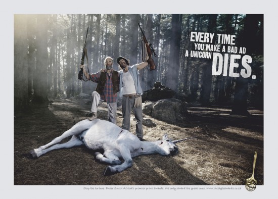 Every time you make a bad ad a unicorn dies eagles unicorn 550x394 Every time you make a bad ad a unicorn dies
