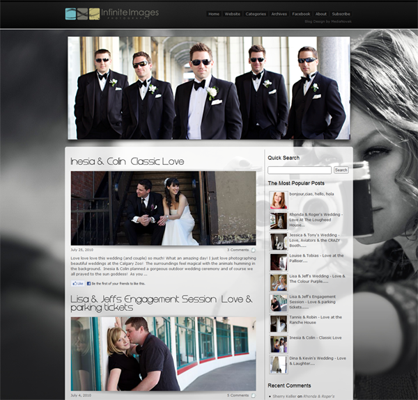 infinite images blog homepage 2 Infinite Images Wedding Photography Blog by MediaNovak.com