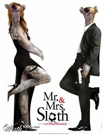 mr and mrs sloth by sabrnig pic on Design You Trust mr and mrs sloth by sabrnig 80+ posters of animated films diverted