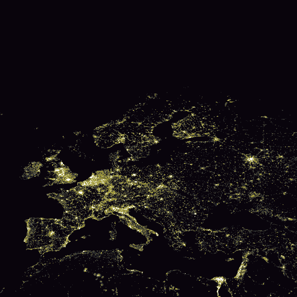 Nighttime Lights of the World 211731 600x600 Nighttime Lights of the World
