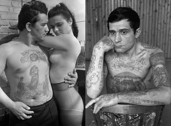 The 'Russian Criminal Tattoo Exhibition' shows 120 original ink drawings by 