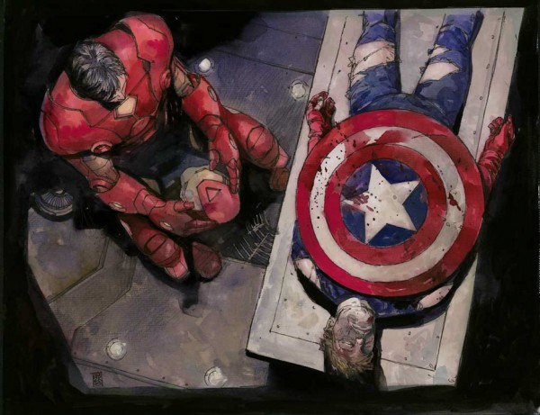 watercolors03 600x461 Watercolor comic book paintings by Alex Maleev