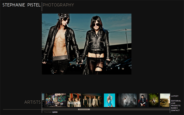 3311 Stephanie Pistel Photography // Robbie Williams, Alicia Keys And Much More @ 100 Best Flash Websites