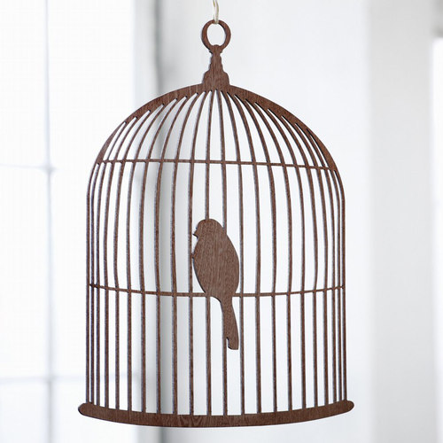 bird Plywood Mobile Birdcage