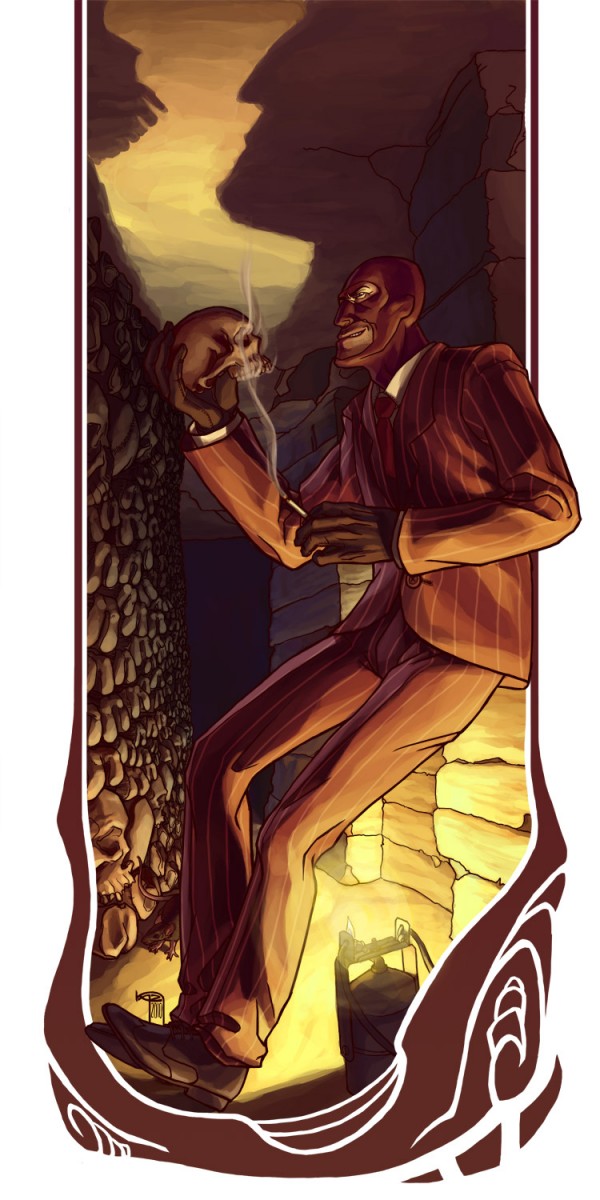 catacombs red by kazu san d35kyey 600x1200 Awesome Team Fortress 2 Artwork