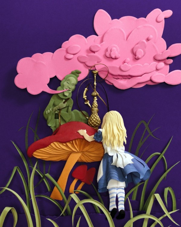 papercutart1 600x750 Beautifully Layered Paper Sculptures 