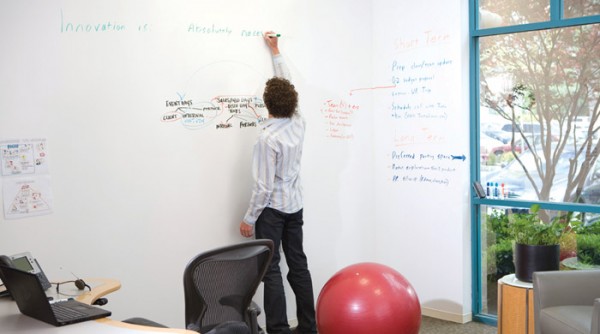 work ip 1 600x334 IdeaPaint, turn anything a dry erase writing surface
