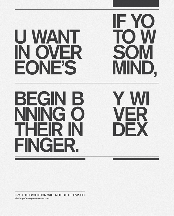013 pic on Design You Trust 013 FP7. Self Promotional Posters