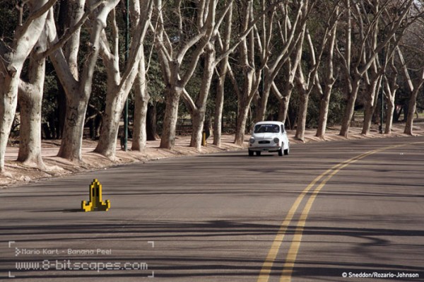 8 bitscapes MarioKart BananaPeel Sneddon RozarioJohnson 600x399 8 bitscapes