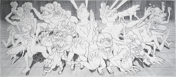 Mask Carl Krull Nine pencil drawings by Carl Krull