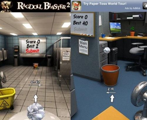 Paper Toss apple game pic on Design You Trust Paper Toss apple game Most Addictive iPhone games