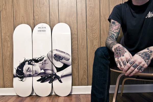 White Lies5 Ménage à Trois Skateboard Art