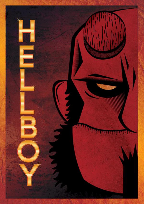 hellboy1 71n4tht13 pic on Design You Trust hellboy1 71n4tht13 Hellboy Poster tutorial at Abduzeedo