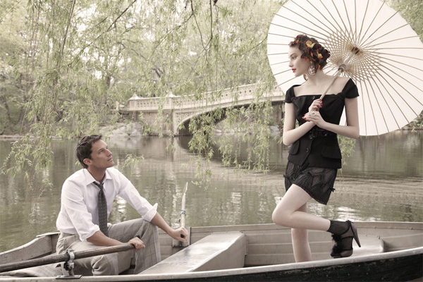 oliviagraham Vintage Inspired Central Park Engagement Photos by Olivia Graham