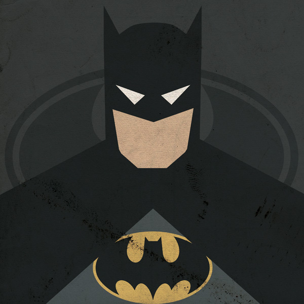 Minimalist DC Superhero Mugshot Poster BatmanDYT Minimalist DC Superhero Mugshot Poster
