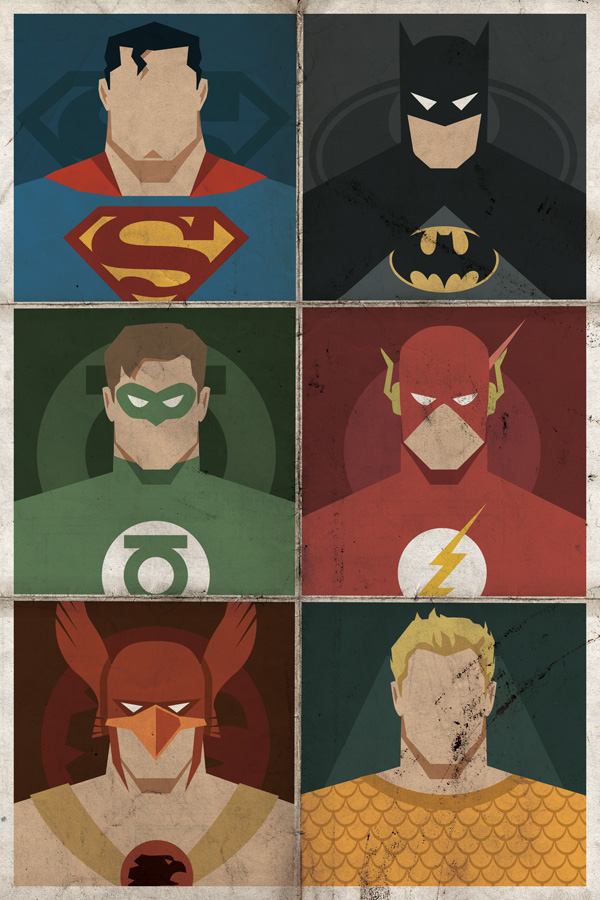 DC Heroes Minimalist Posters