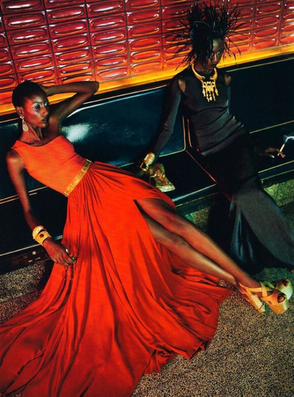 allure13 600x809 Chanel Iman, Jourdan Dunn & Melodie Monrose by Emma Summerton for Vogue Italia In THE BLACKALLURE