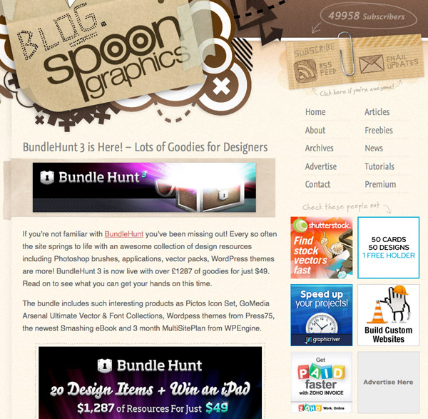 blogspoon BundleHunt 3 is Here!–Lots of Goodies for Designers
