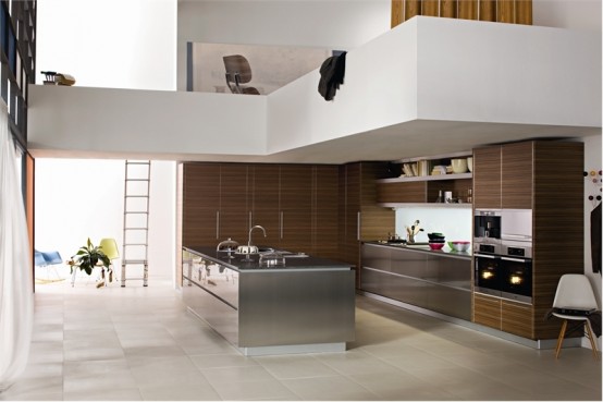 mk1a 25 Modern Kitchens In Wooden Finish