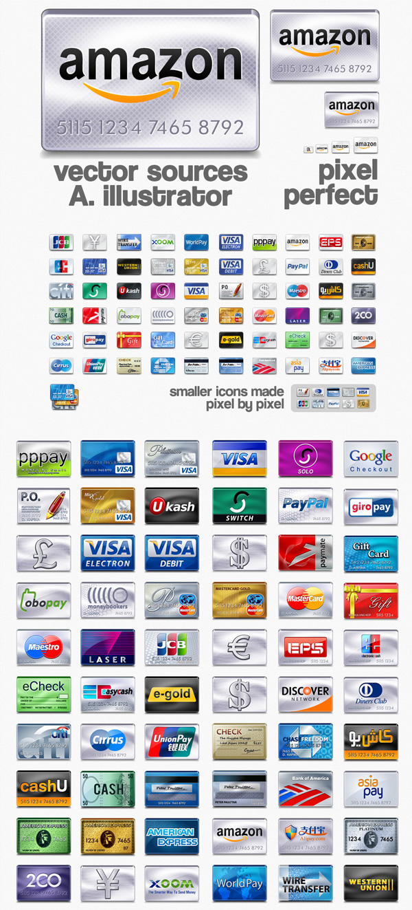 DYT pack icone carte credit The most complete credit card icon set