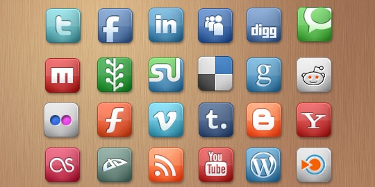 Elegantthemes Social Media icon set Resources: 17 Free Social Media icon sets