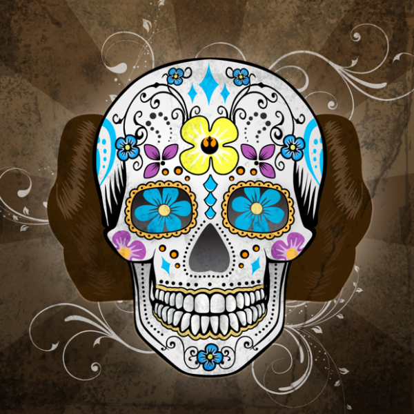 day of dead skull designs. star wars day of the dead
