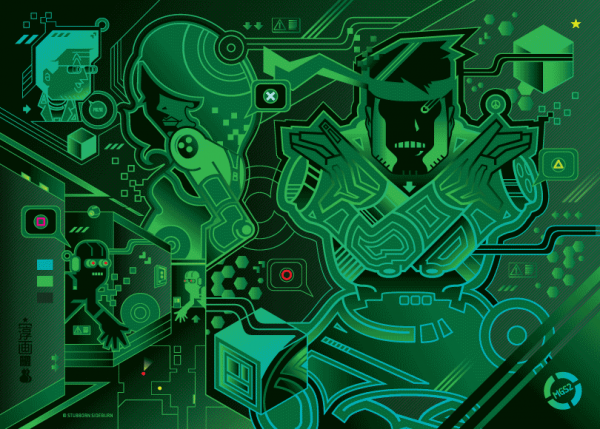 Junichi MGSfinal4 flat 600x429 pic on Design You Trust Junichi MGSfinal4 flat 600x429 Metal Gear Solid inspired art