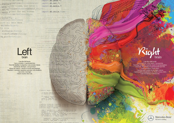 Mercedes Benz: Left Brain Right Brain campaign Mercedes Benz Left Brain Right Brain Paint Mercedes Benz: Left Brain Right Brain campaign