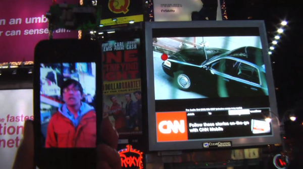 Hacker with iPhone take over Times Square screens. Screen shot 2011 03 14 at 3.51.25 PM 600x335 Hacker with iPhone take over Times Square screens.