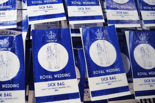 royal wedding sick bag. Royal Wedding Sick Bags