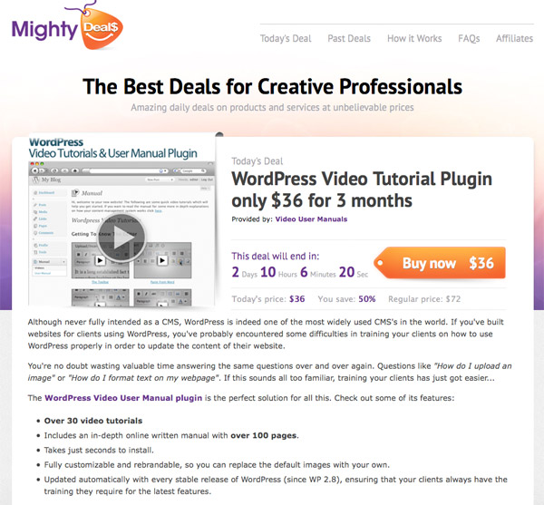 md pic on Design You Trust md WordPress Video Tutorial Plugin only $36 for 3 months