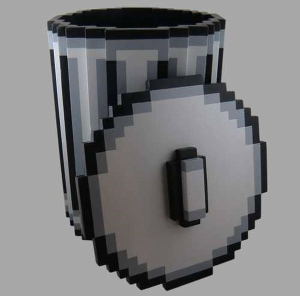 real Pixel Trash Can 01 Pixel Trash Can