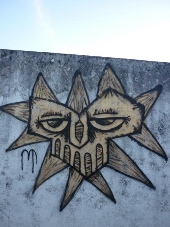skull machine graffiti by