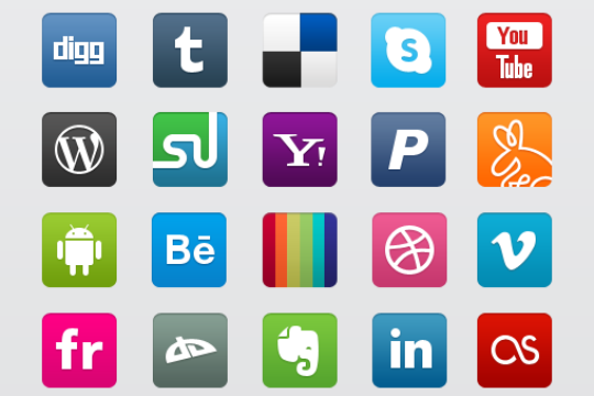 wpzoom social media icons Resources: 17 Free Social Media icon sets