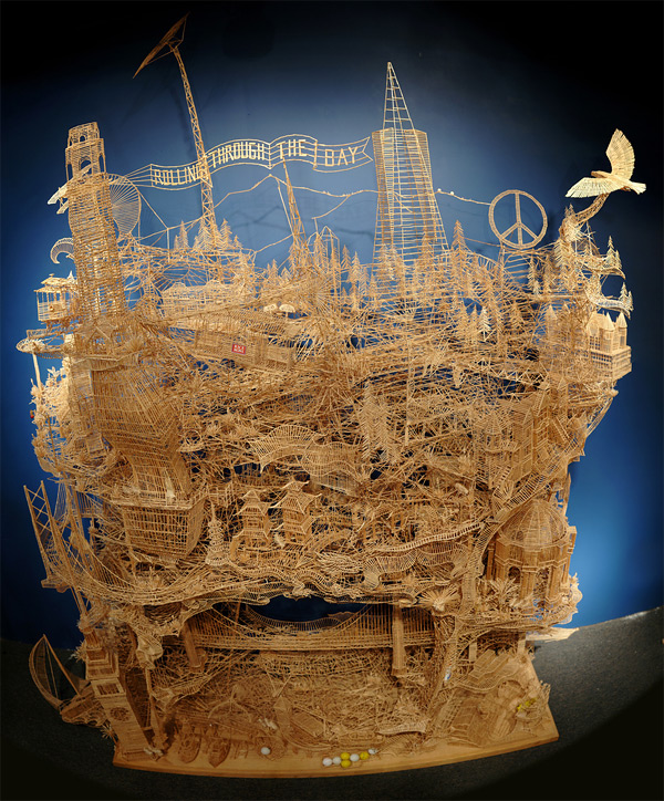 186 One man, 100,000 toothpicks, and 35 years: An incredible kinetic sculpture of San Francisco