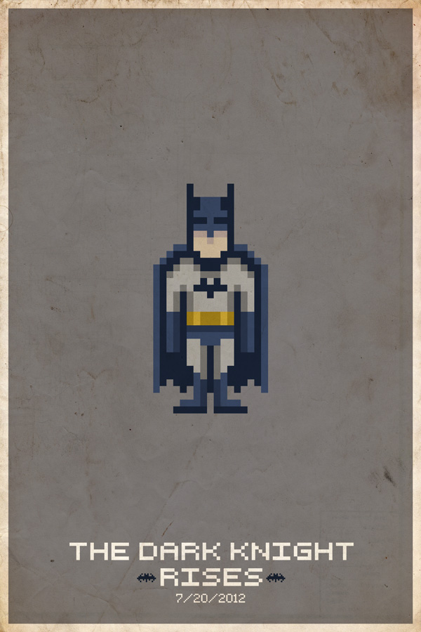 BatmanPixelPoster Comic Book Movie Pixel Posters