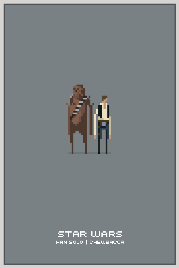 Star Wars Characters Poster. HanChewbaccaPoster Star Wars