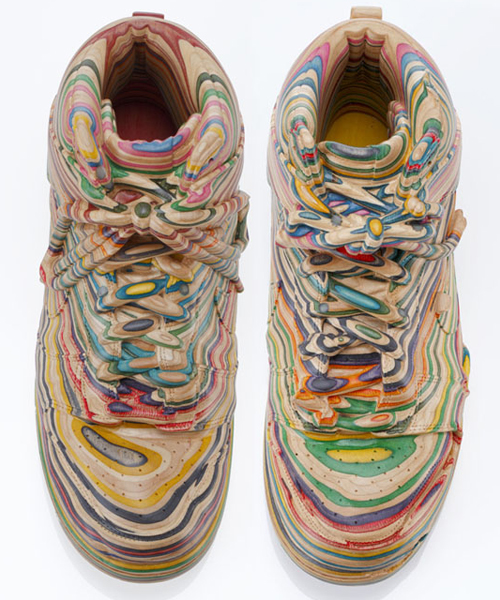 Recycled Skateboard Deck Art Comes to NYC! Haroshi NikeSBdunks top 1 Recycled Skateboard Deck Art Comes to NYC!