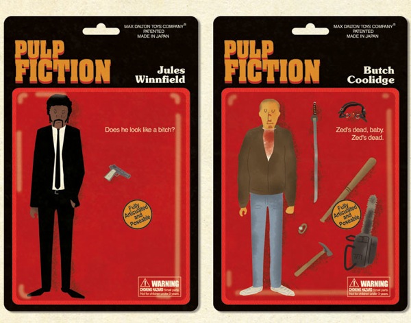pulp fiction action figures Design You Trust Social design inspiration