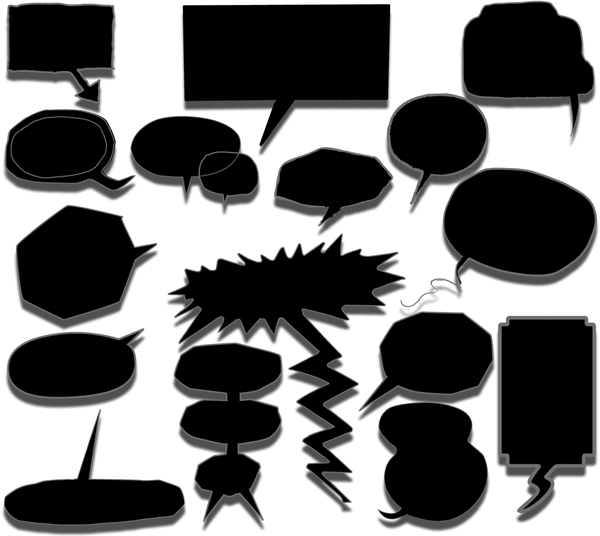 Speech Bubbles Poster example speak Speech Bubbles Font