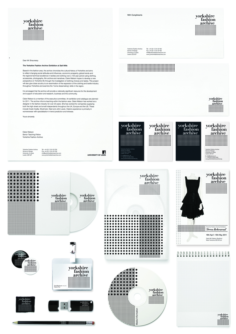Yorkshire Fashion Archive Brand Identity YFA BRANDING 100dpi Yorkshire Fashion Archive Brand Identity