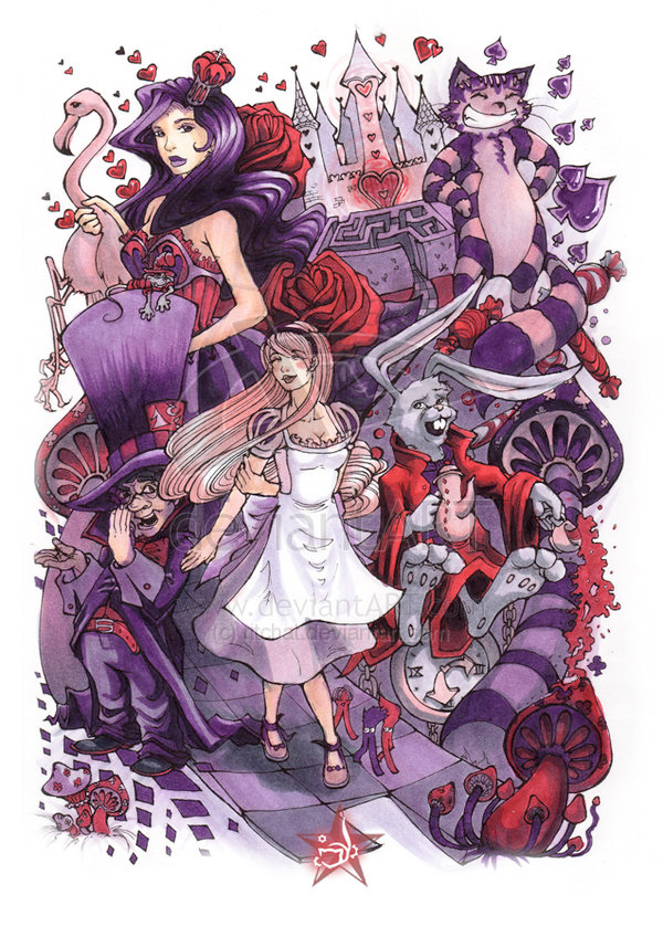 Showcasing amazing art work on Alice in Wonderland this round up will 