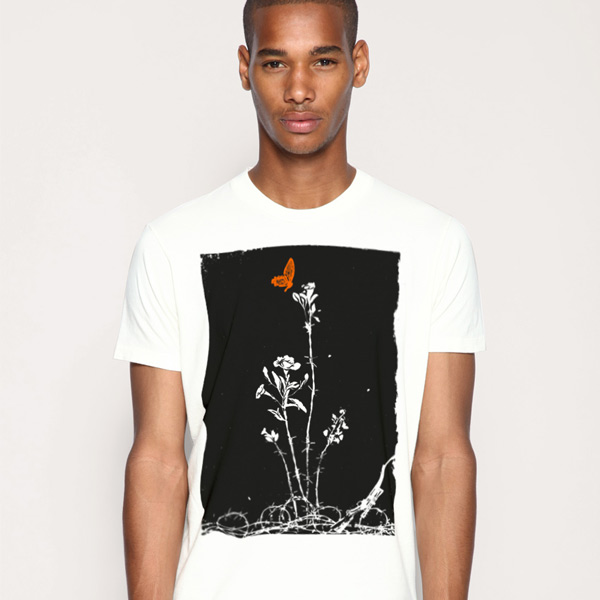 graphic t shirt desing q3mx1zqg7f Barbed Flower   Concrete Rocket t shirt