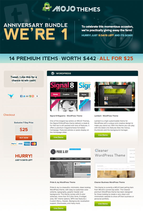 mojo Anniversary Bundle from MOJO Themes