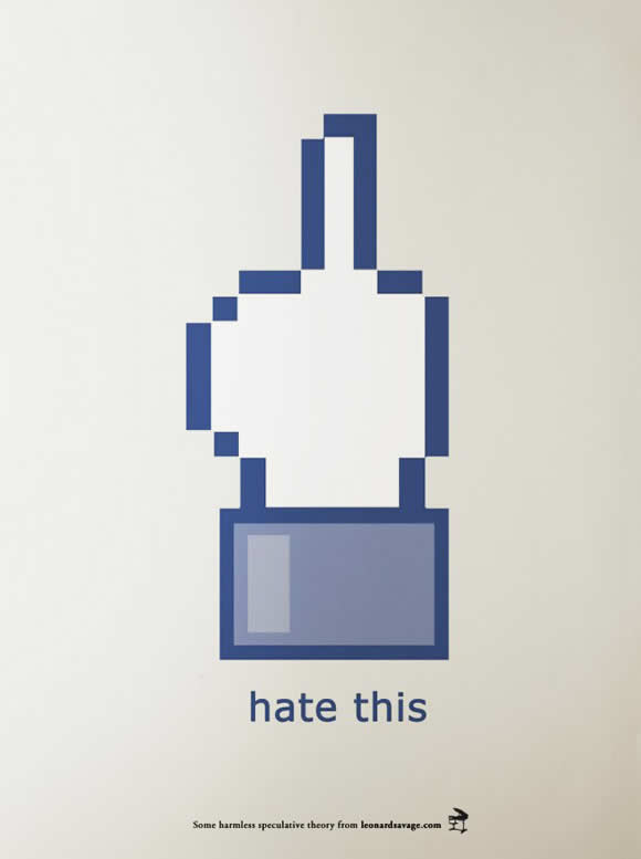 Facebook icons Remix i like this with hate, fuck, rock this