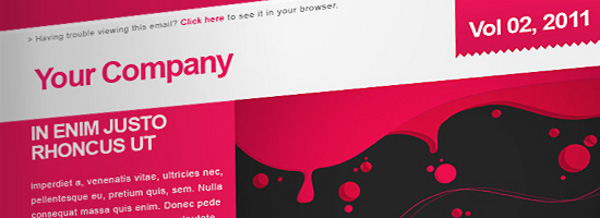 elegant pink newsletter 600 Free Elegant Pink Newsletter Template (PSD)