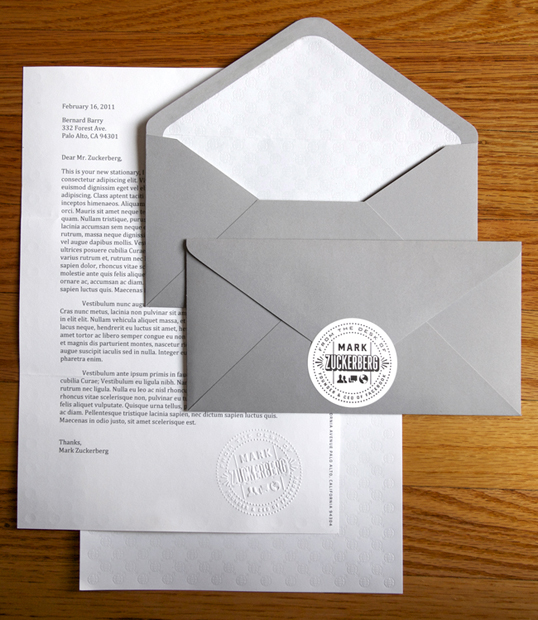 facebook pic on Design You Trust facebook Mark Zuckerbergs Stationary