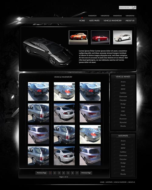 light web template pic on Design You Trust light web template Create An Elegant Vehicles Web Layout With Light Effects