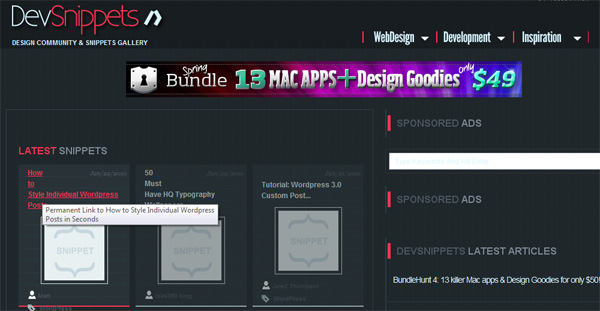 snipet22 pic on Design You Trust snipet22 15 websites where you can find code snippets